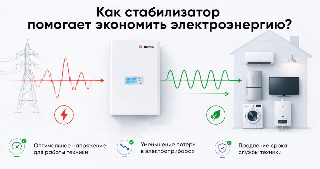 Как стабилизатор помогает снизить расход электроэнергии Как стабилизатор помогает снизить расход электроэнергии картинка