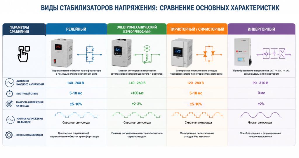 Основные характеристики стабилизаторов Основные характеристики стабилизаторов картинка