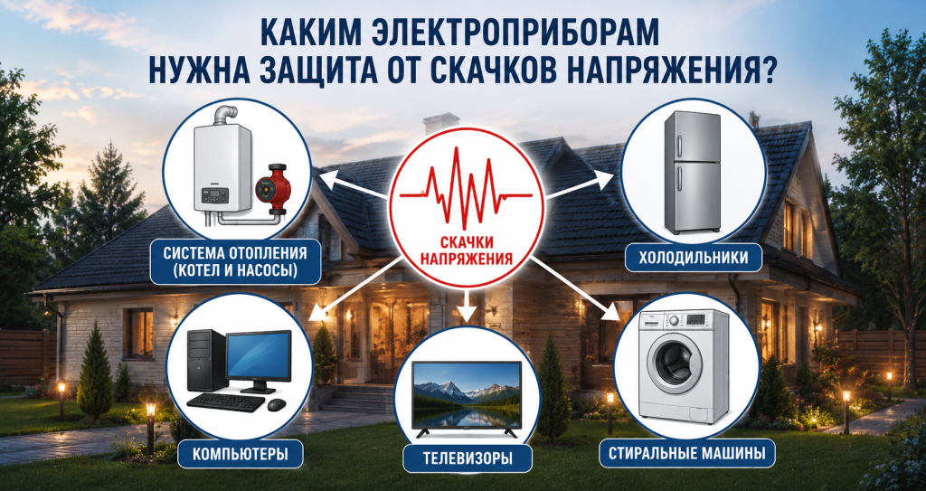 Каким приборам нужна защита от скачков напряжения? Каким приборам нужна защита от скачков напряжения? картинка