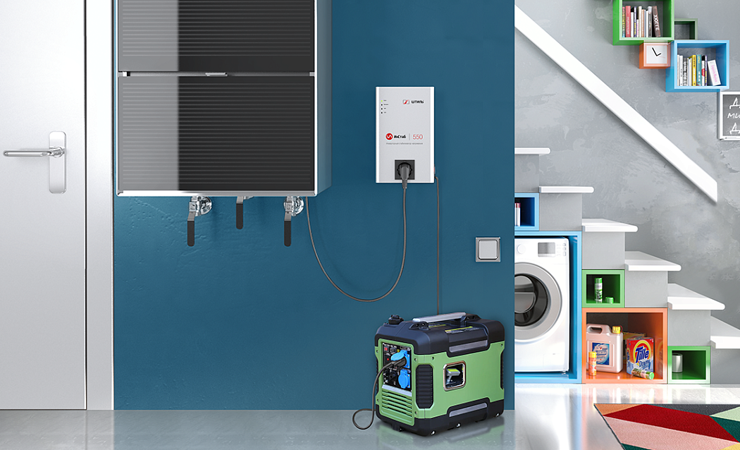 Работа газового котла от генератора через стабилизатор картинка